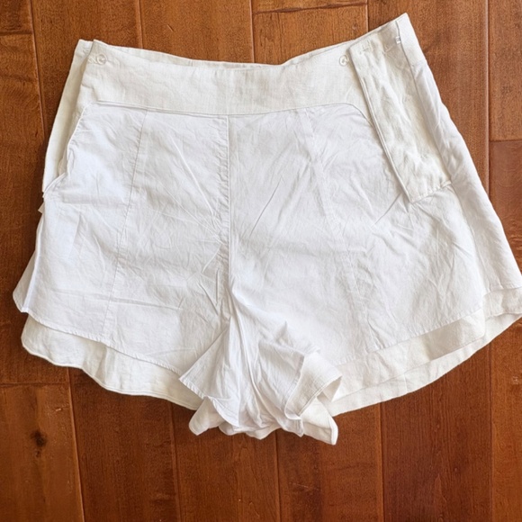 Shona Joy 100 % linen Elliot Short Womens 8 in Parchment - Picture 12 of 14